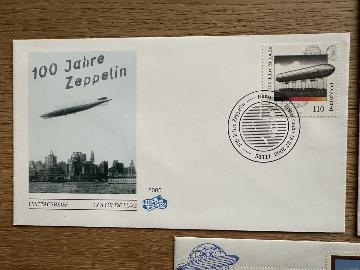 Tutti i francobolli: Deutschland - 3 Zeppelin Sonderbriefe – Usato da Schmitten / FR venduto da Samsara169 1