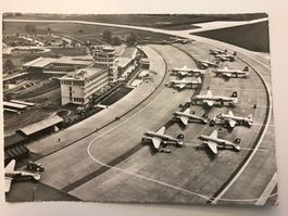 Zürich Kloten // 1956 Flughof Luftbild Flugmeeting