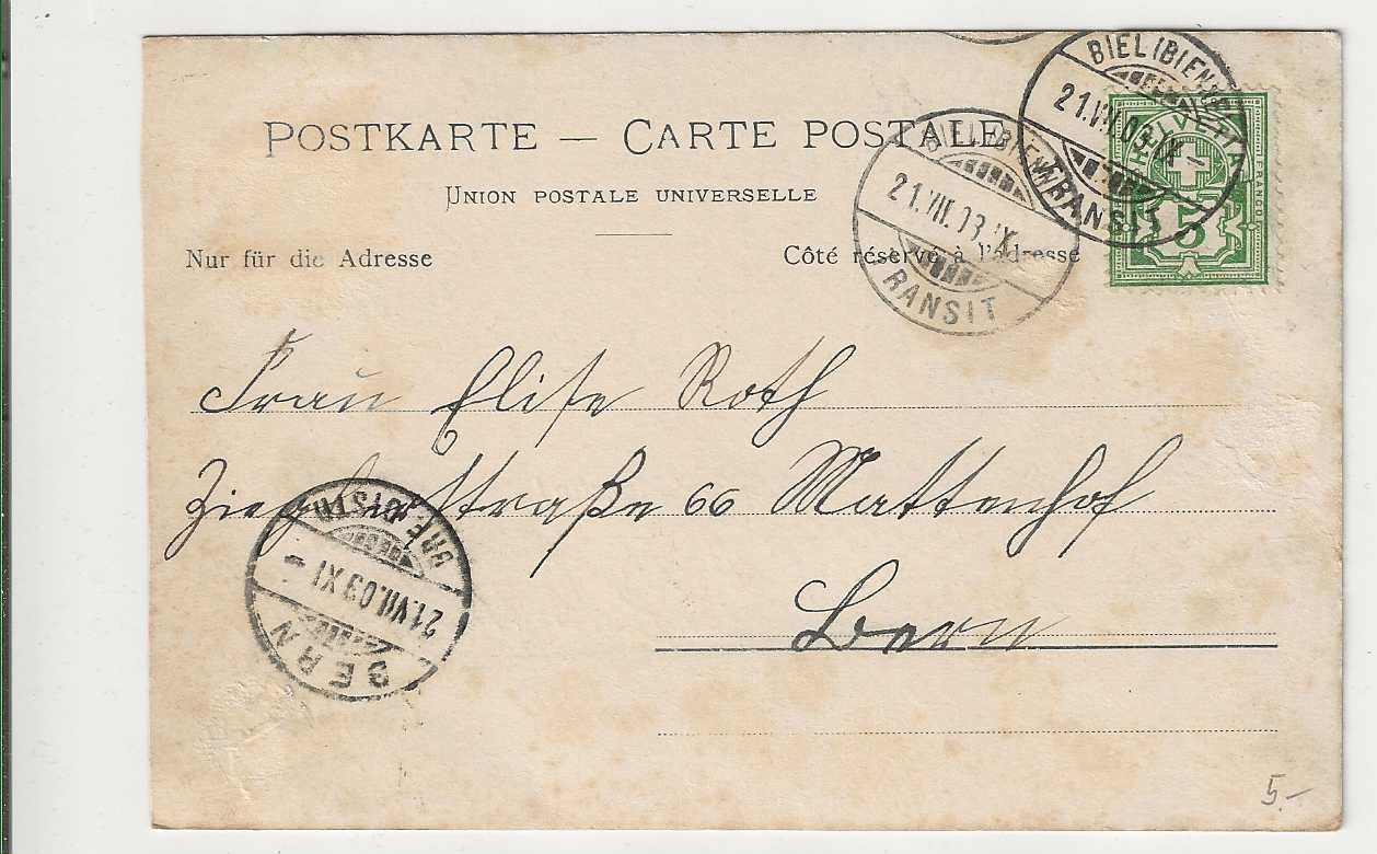 Cartoline postali: Macolin, Magglingen, Litho, 1909 – Usato da Spiez venduto da Niesen20 1