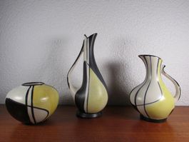 Mid Century Pitcher Set "Florenz" Bay Keramik Henkelvase