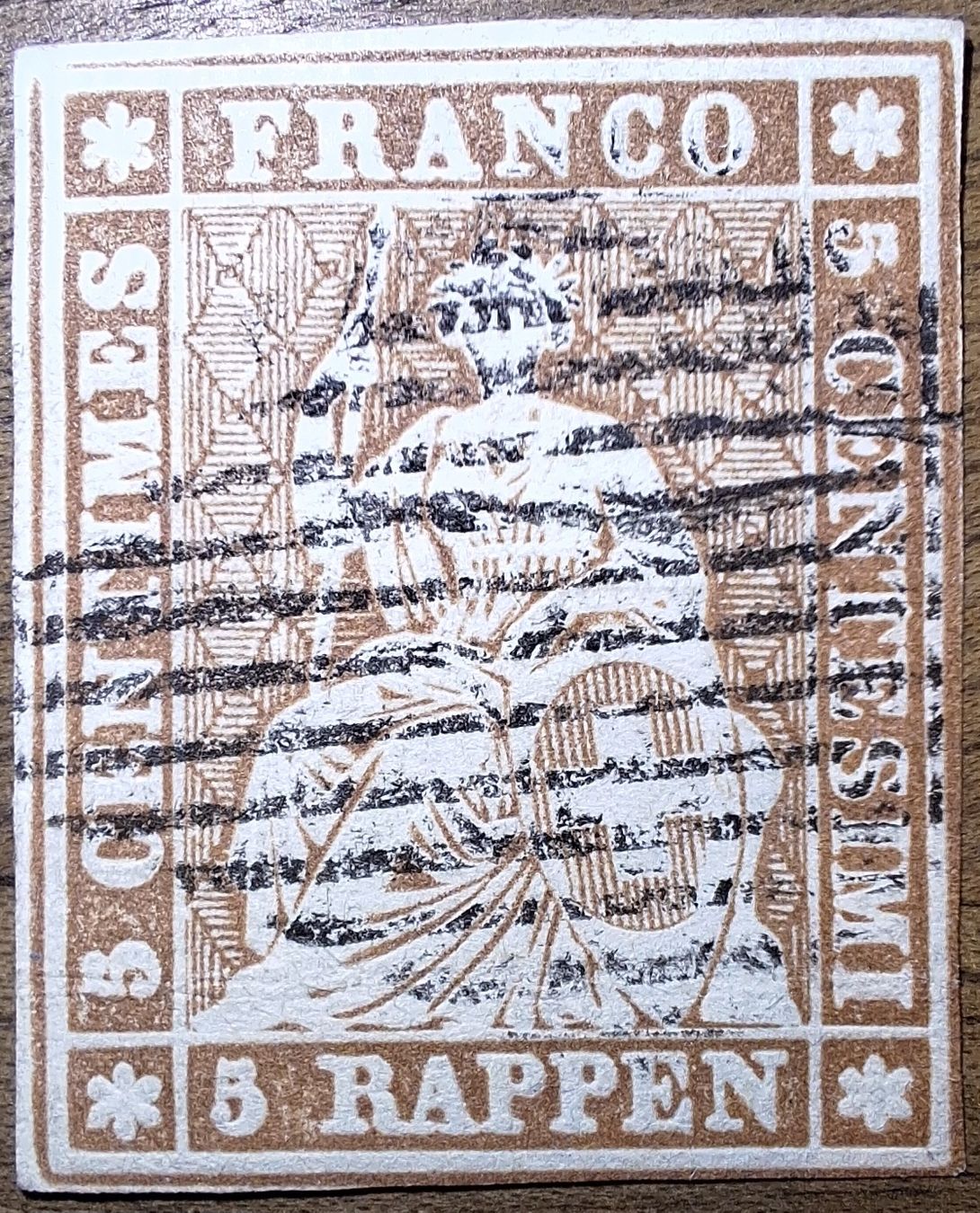 Tutti i francobolli: Strubel 22C Kat. 150.- – Usato da Balgach venduto da SIMEON27