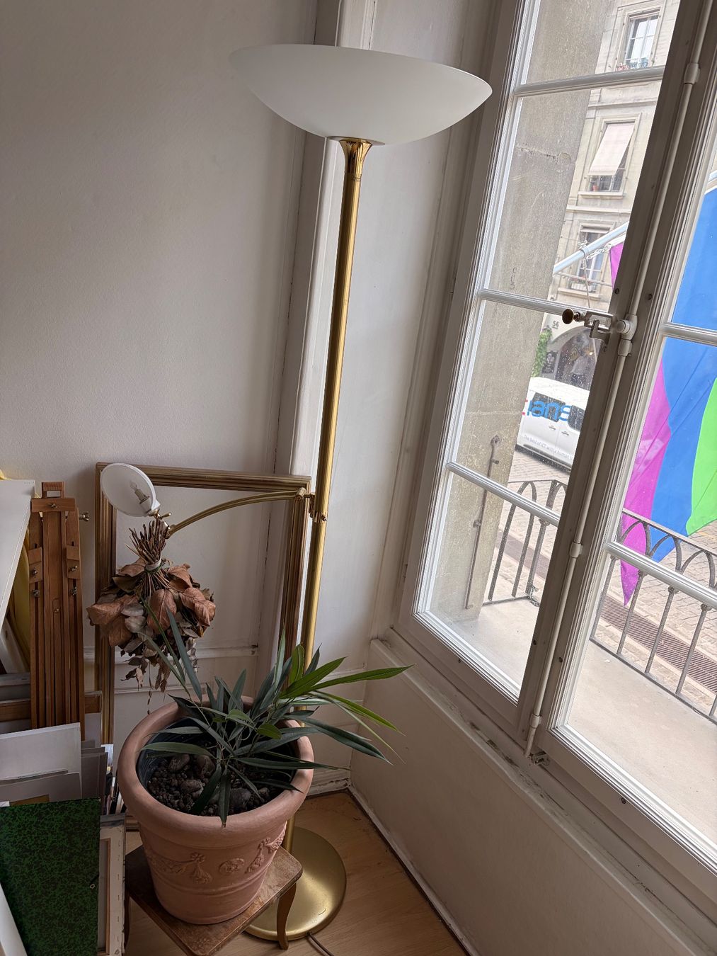 Lampen: Stehlampe und Leselampe Messing weiss matt – Gebraucht aus Bern von mic_7clt 1