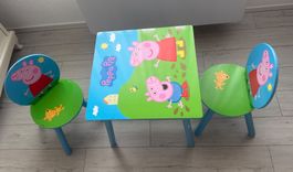 Kindertisch mit 2 Stühlen - Peppa Wutz