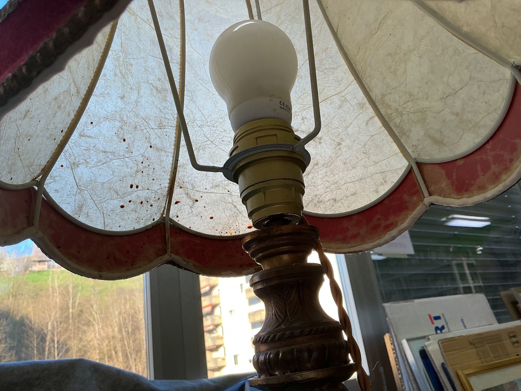 Lampade: Klassische Tischlampe mit Marmor und Messing – Usato da Bern venduto da vielerart 2