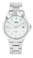 Q&Q by Citizen® Herrenuhr 44 mm 5 Bar Edelstahl Silber NEU