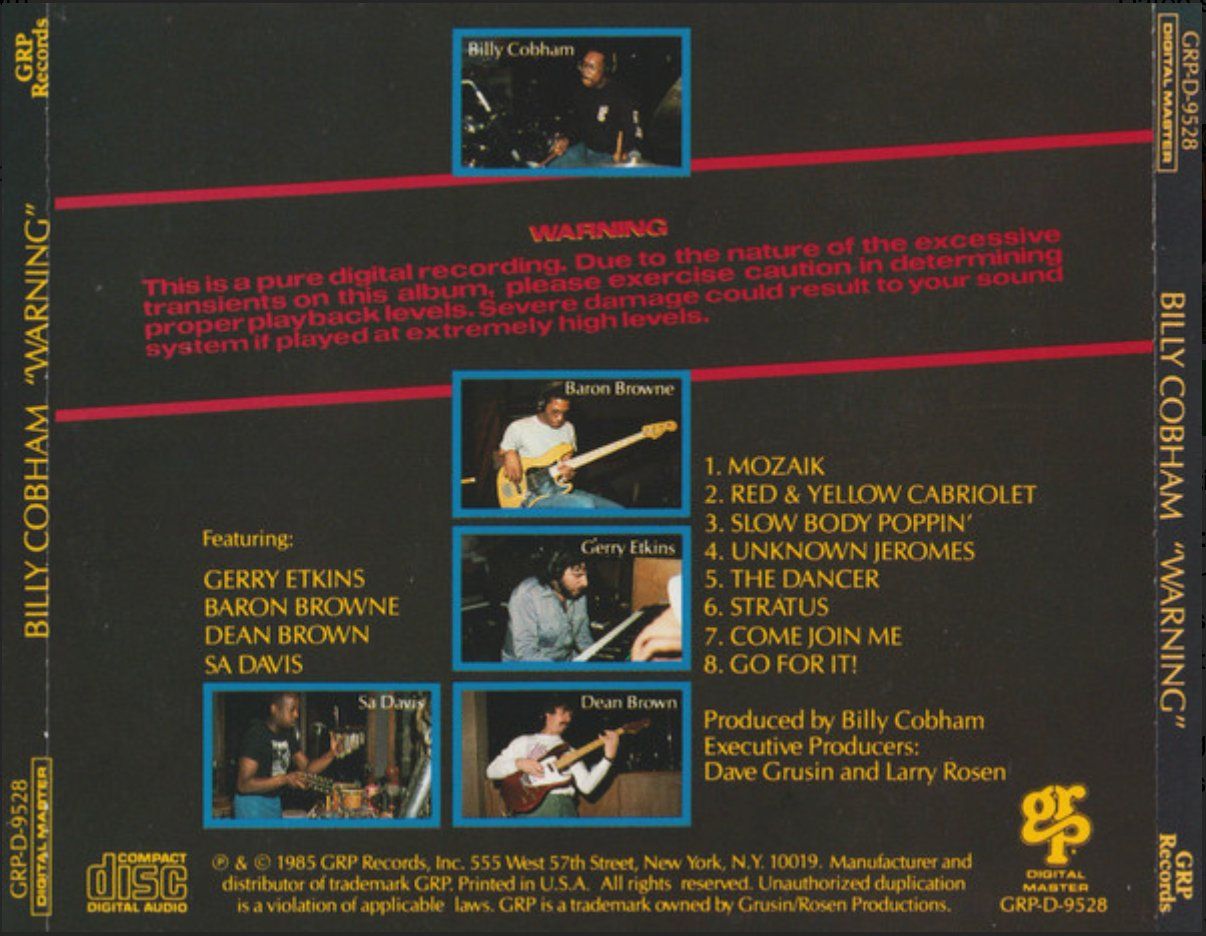 CDs: Billy Cobham - Warning – Gebraucht aus Brunnen von Barfly5 1