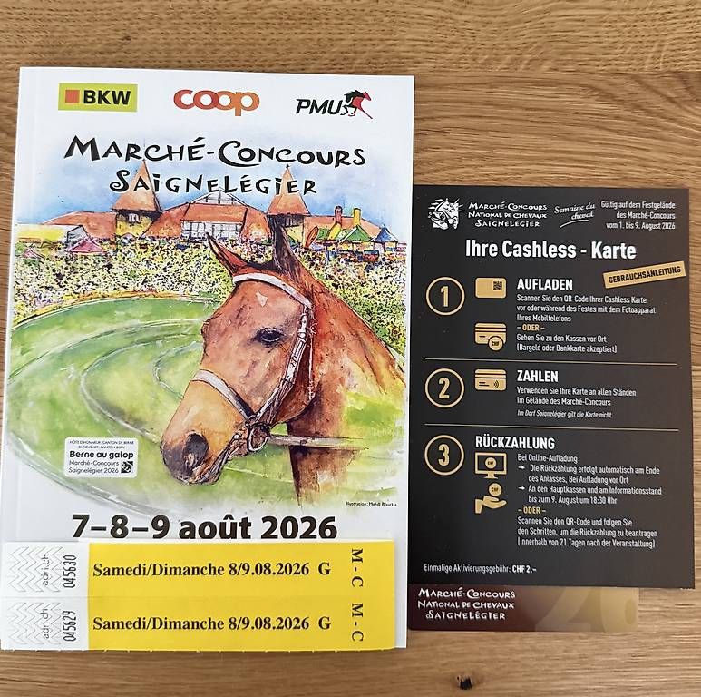 Billets: Saignelégier 2x Eintritt Samstag/Sonntag – D'occasion à Utzenstorf par Speedylol