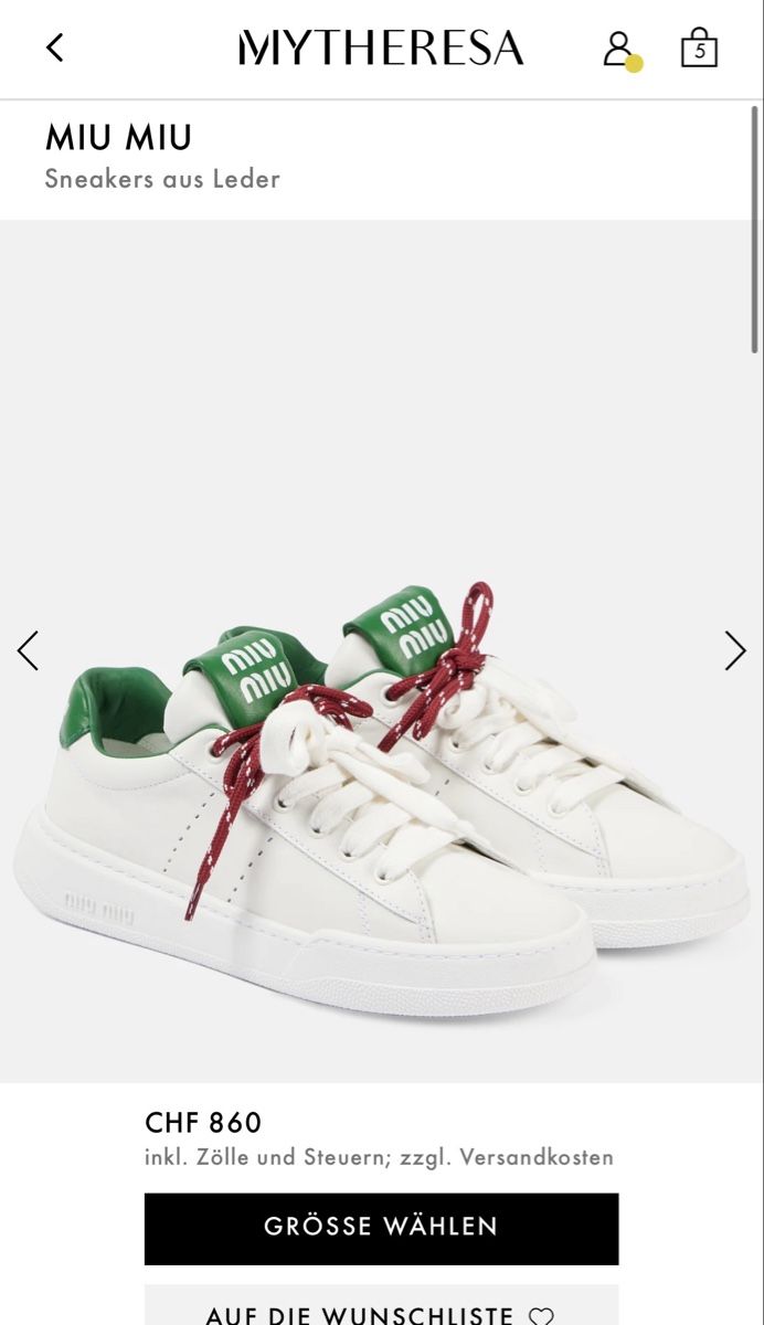 Miu Miu Scarpe da donna: Miu Miu Sneaker Gr. 36.5 – Nuovo (secondo la descrizione) da Killwangen venduto da was.sharp 8