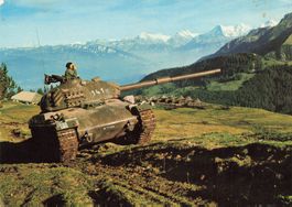Panzer 61 der Schweizer Armee im Einsat Militare