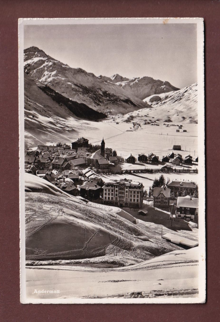 Cartoline postali: ANDERMATT - Teilansicht - 1949 – Usato da Pully venduto da nicecards-shop