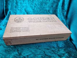 alte Zigarrenschachtel Holz GOUDEN WILDE HAVANA