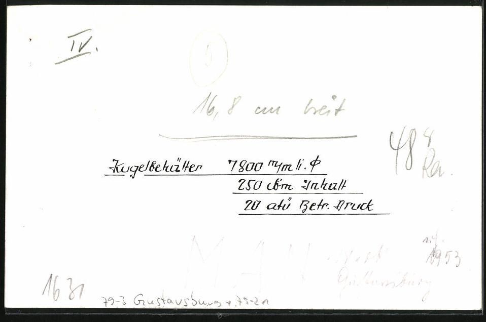 Fotografie & Manifesti: Fotografie Gustavsburg, Gastank-Kugelbeh – Usato da Berlin venduto da bartko-reher 1