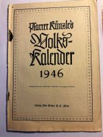 Pfarrer Künzle‘s Volkskalender 1946 Rarität