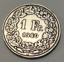 1 Franken - stehende Helvetia - 1940  B (Silber .835)