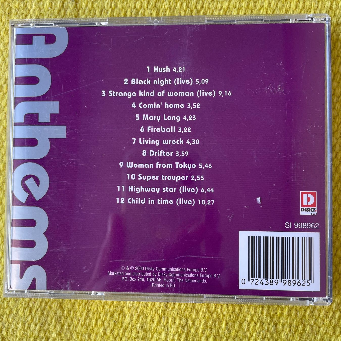 CD: DEEP PURPLE-ANTHEMS – Usato da Rorschacherberg venduto da CD-Roli 1