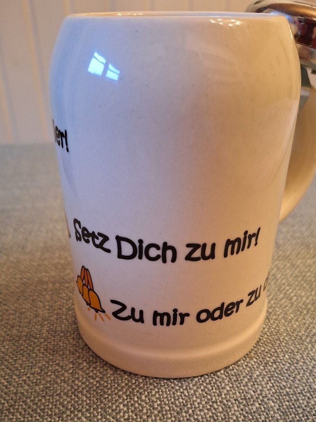 Bicchieri: Spezieller Bierkrug mit Klingel 1x..2x.. 3x... – Usato da Arlesheim venduto da shopradl 2