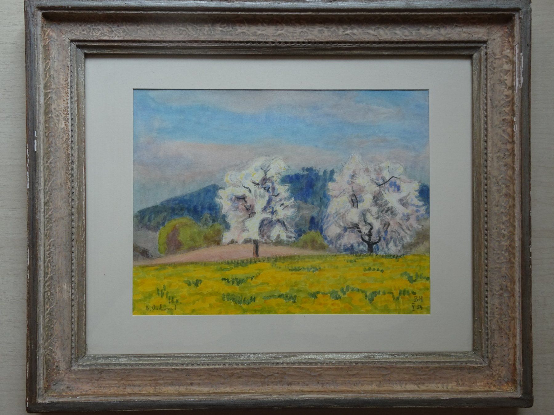 Dipinti: ** Bruno Hesse Aquarell ** Bild Gemälde schweizer Kunst – Usato da Goldswil b. Interlaken venduto da troedlermarkt-goldsw 1