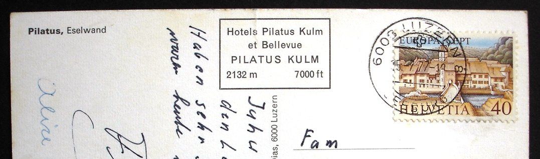 Cartoline postali: PILATUS BAHN Eselwand - Kühe – Usato da Jona venduto da philajona 1