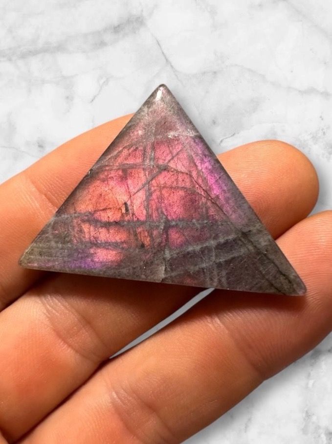 Minerali & Pietre curative: Labradorit Cabochon wunderschön orange mit Pink, 40ct – Nuovo e nell'imballaggio originale da Männedorf venduto da CabochonExceptionnel 2