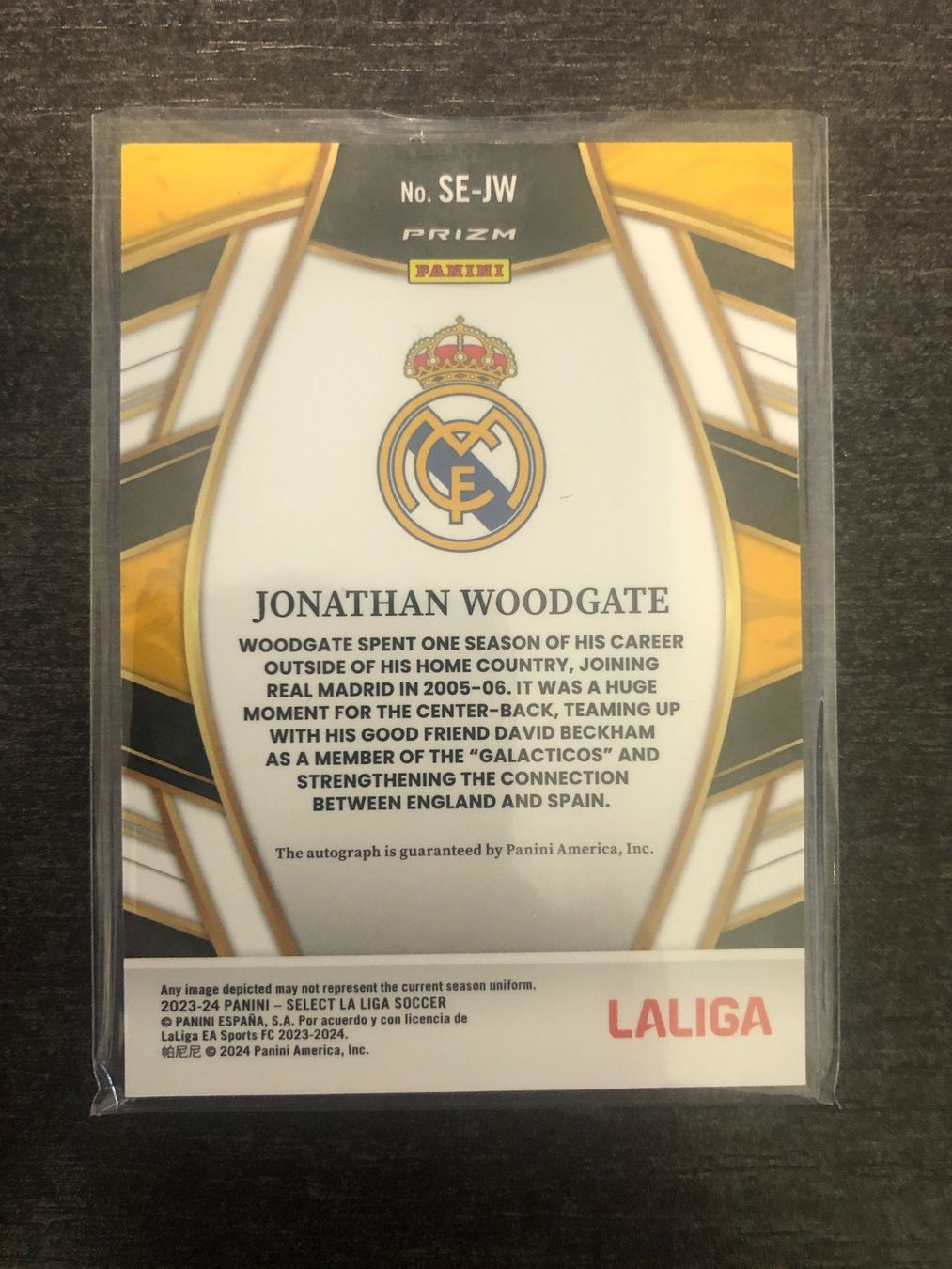 Topps Carte collezionabili: Panini Select Jonathan Woodgate Real Madrid Autogramm – Usato da Wangenried venduto da Garagara 1