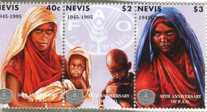 Tutti i francobolli: Briefmarken "Aktion gegen den Hunger".  Nevis – Nuovo e nell'imballaggio originale da Basel venduto da Butsch5