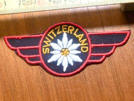 VINTAGE Badge SWITZERLAND alpenrose SCHWEIZ flügel