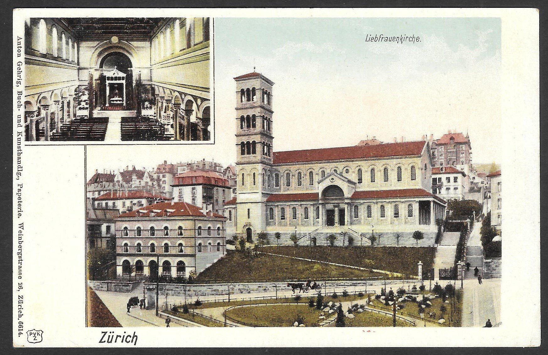 Ansichtskarten: Zürich Liebfrauenkirche – Gebraucht aus Olten von clotaldi