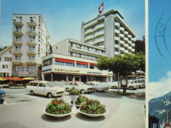 Cartoline postali: Brunnen , Restaurant Metropol – Usato da Grenchen venduto da Bluemchen1900