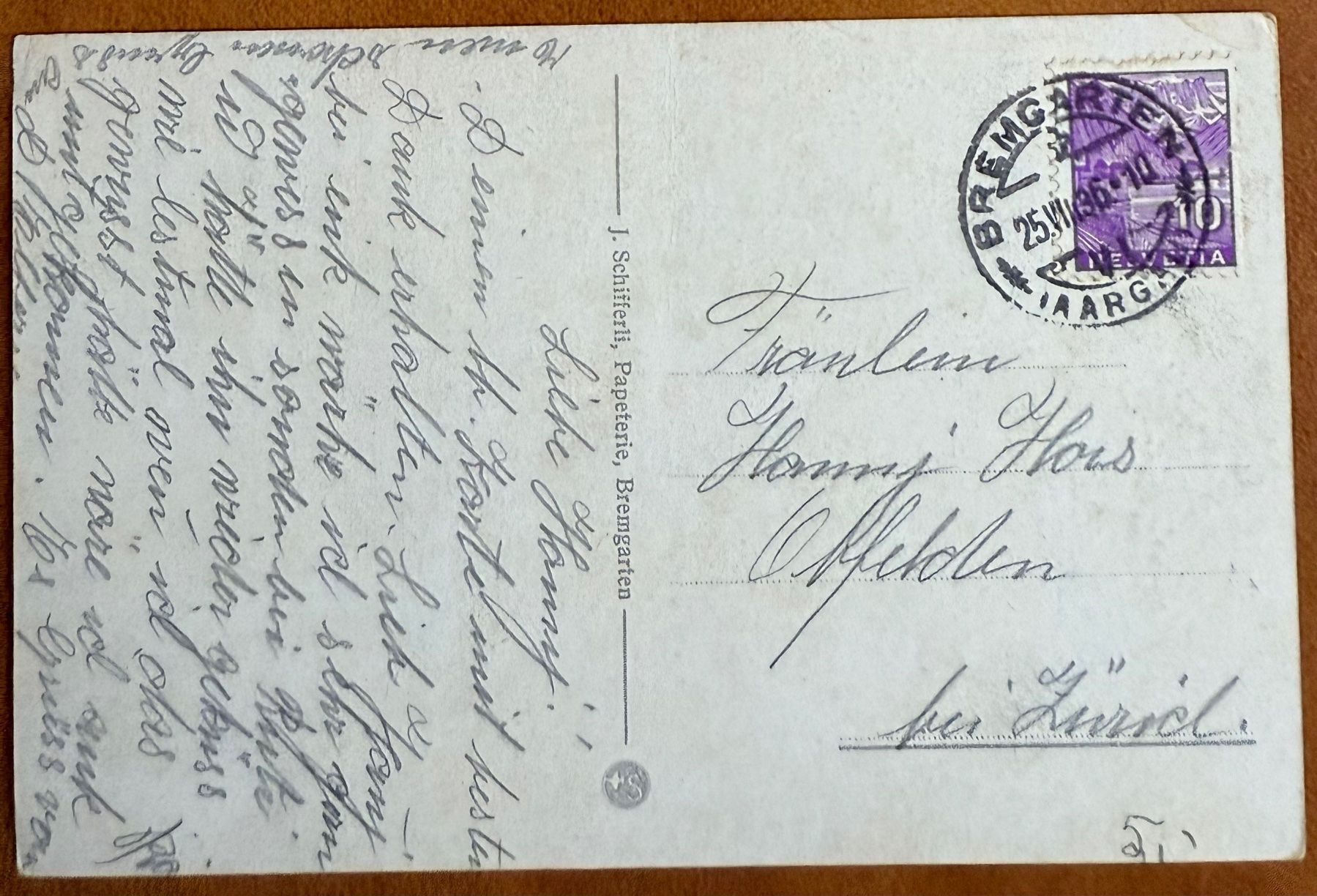 Cartoline postali: Bremgarten - 1936 – Usato da Lutry venduto da Ediego 1