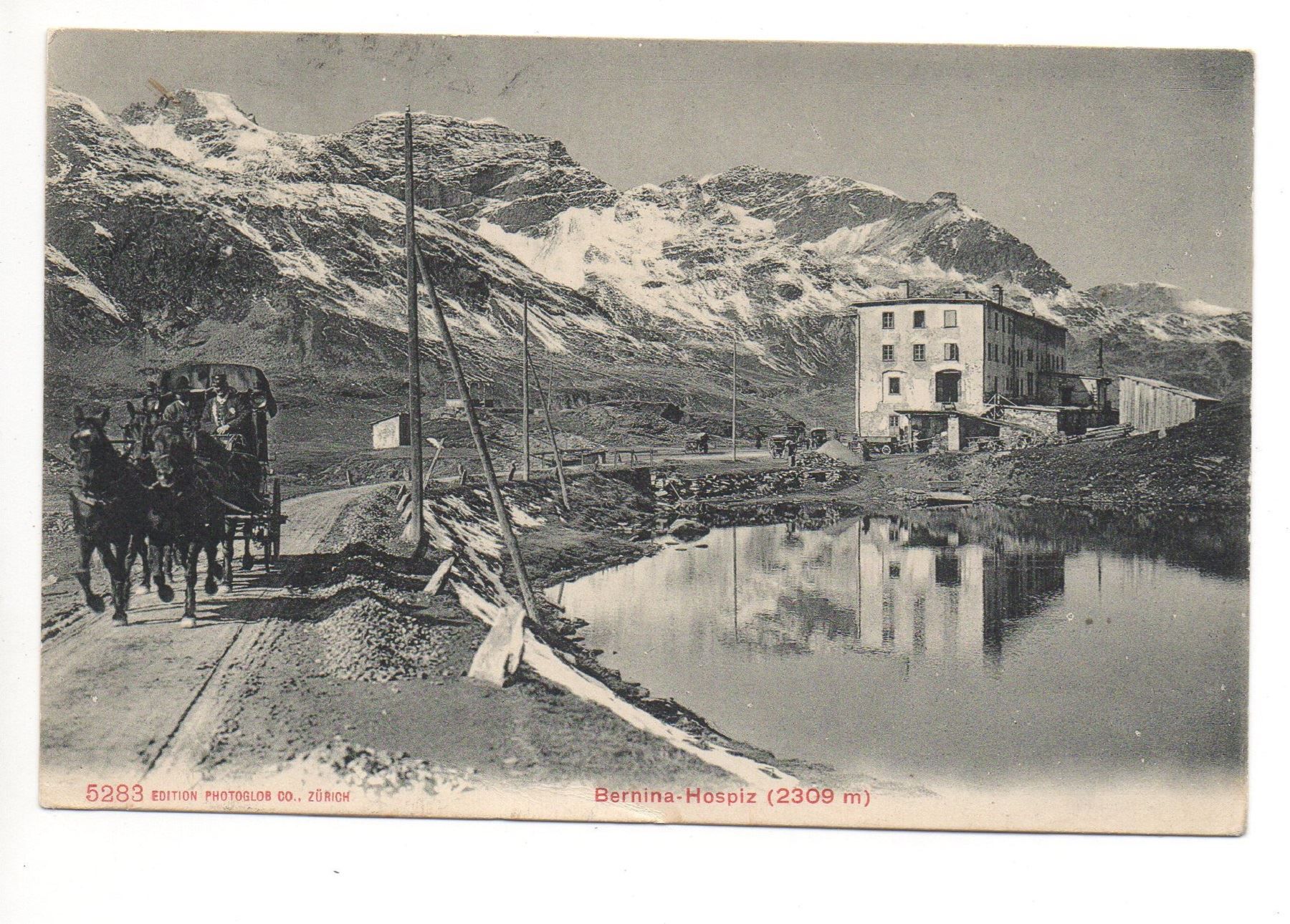 Ansichtskarten: BERNINA HOSPIZ Postkutsche – Gebraucht aus Jona von philajona