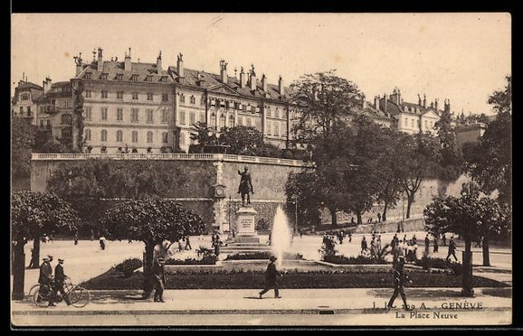 Cartoline postali: AK Genève, La Place Neuve – Usato da Berlin venduto da bartko-reher