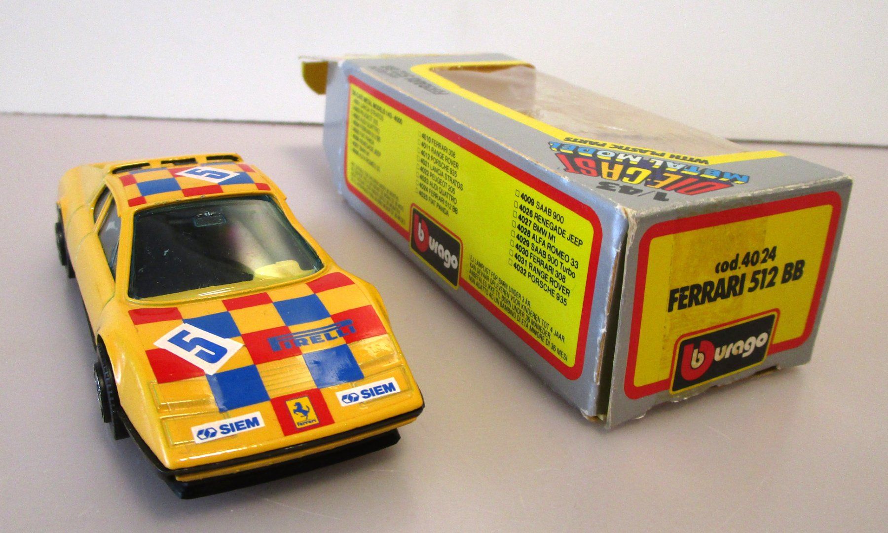 Bburago Modellautos: BURAGO FERRARI 512BB N°5  1/43 – Neu (gemäss Beschreibung) aus Chêne-Bourg von breno56 1