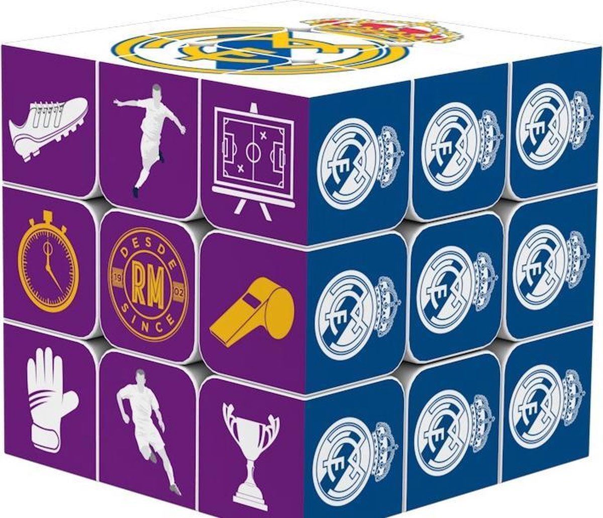 Giochi: Real Madrid Rubik's Cube Zauberwürfel – Nuovo e nell'imballaggio originale da Wil SG venduto da Football-Legends 3