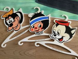 3 Alte Disney Kinderkleiderbügel 70er