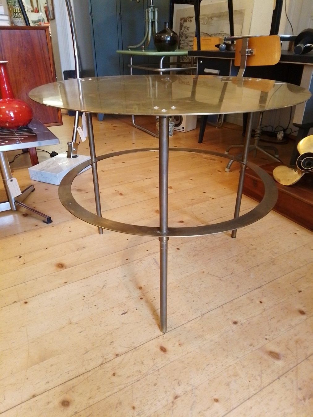 Tavoli: Table d'appoint ronde en cuivre – Usato da Biel/Bienne venduto da frenetic 5