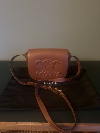 CELINE Triomphe Crossbody Tasche Cuir Full Set