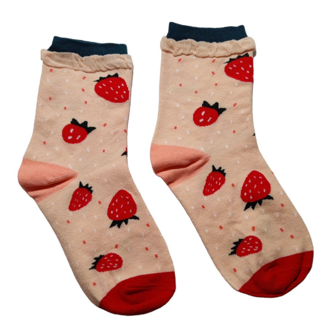 Calze: Sneaker-Socken Erdbeeren / Strawberries – Nuovo e nell'imballaggio originale da Zürich venduto da amysmith