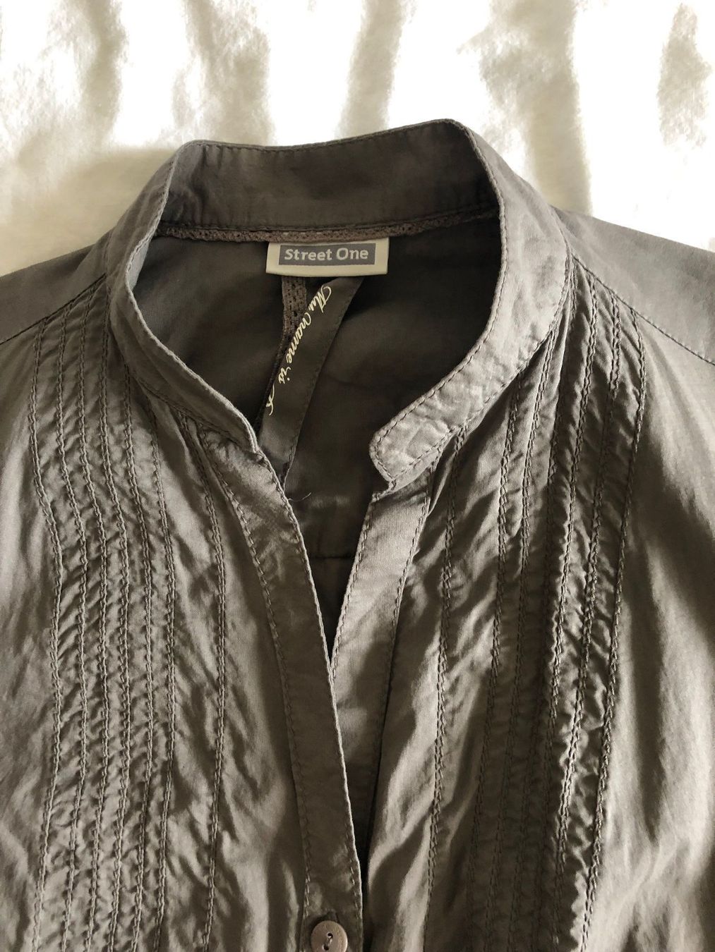 Camicette: Street One, Kurzarm-Bluse mit Bindegürtel, hellbraun, Gr. 34 – Nuovo (secondo la descrizione) da Basel venduto da Solaia28 1
