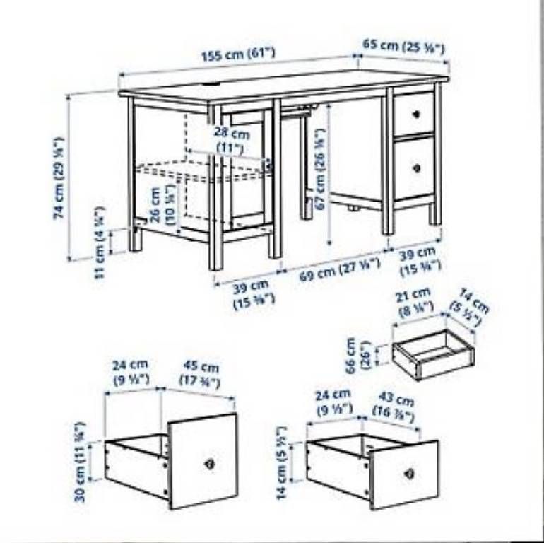 Ikea Scrivanie: Hemnes Bürotisch inkl. Bürostuhl – Usato da Amsoldingen venduto da alines19 1