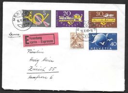 Exprès FDC Serie 291 - 293 Werbemarken ET Menziken 16.5.1949