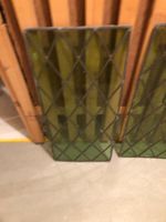 grünes Glas in Bleifassung