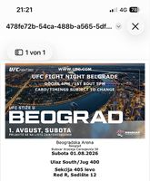 UFC Belgrade Tickets