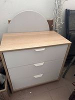 Kommode 3 Schubladen Holzoptik Weiss
40