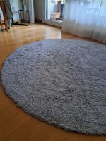 Runder Teppich grau flauschig guter Zustand gebraucht