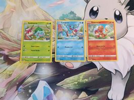 3 Cartes Pokemon Bulbizarre, Carapuce, Salameche Promo GO FR