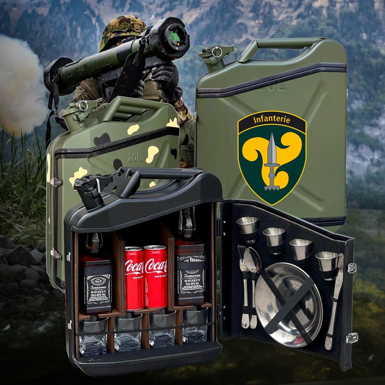 Accessori per altri veicoli: Ihr Kompanie oder Zug Logo Kanister Mini Bar – Nuovo e nell'imballaggio originale da Zürich venduto da itango-schweiz
