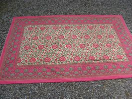 Baumwolltuch oder Tischtuch rosa-gelb