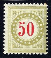 1908-09 Portomarke braunoliv Nr.27B K ungebraucht *, KP 80