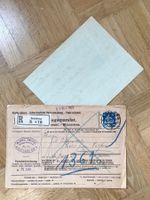1922.Einzugsmandat.Couvert mit Quittung