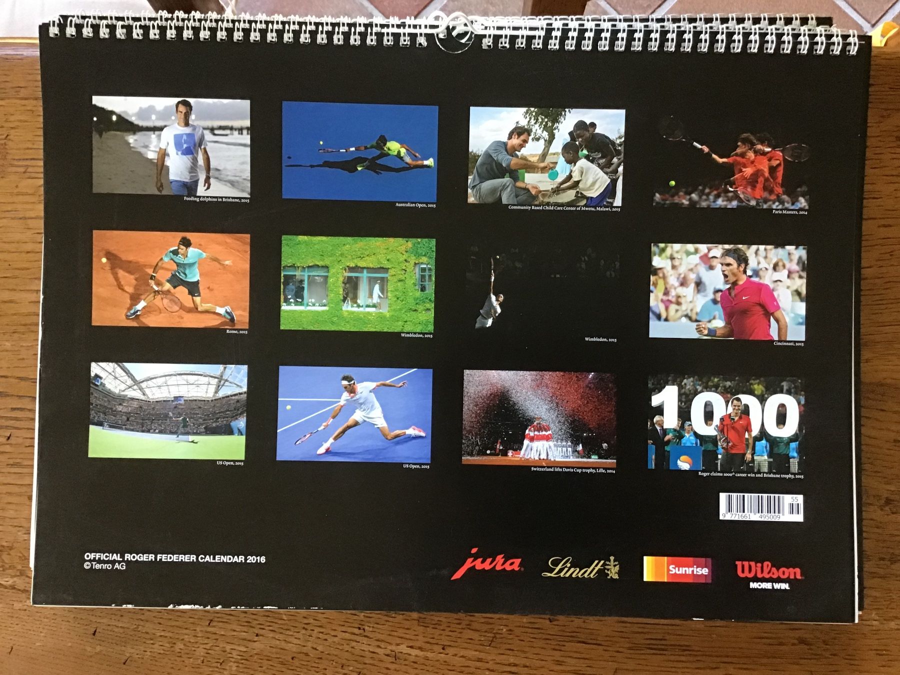 Calendari: Calendrier officiel Roger Federer 2016 – Usato da Fully venduto da Ruby97 5